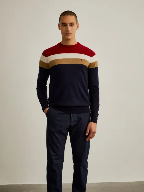 100% wool striped sweater