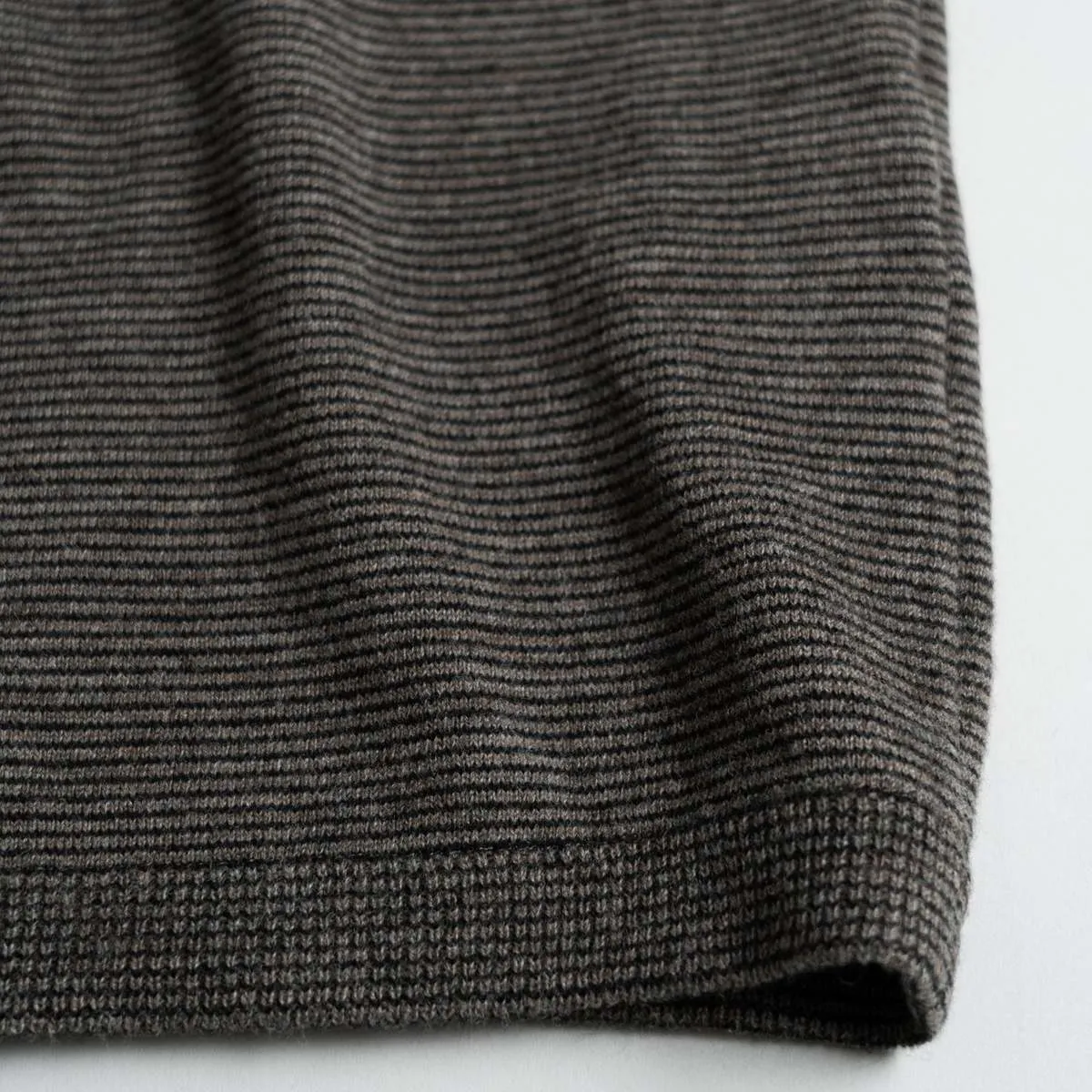 14G Striped Sweater - Mocha/Black