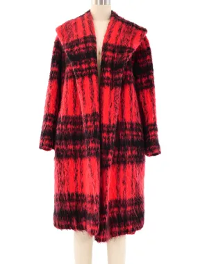 1960's Cherry Mohair Swing Coat