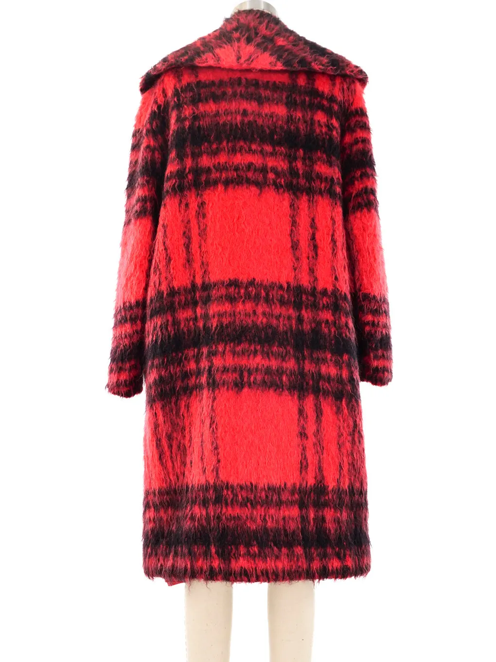 1960's Cherry Mohair Swing Coat