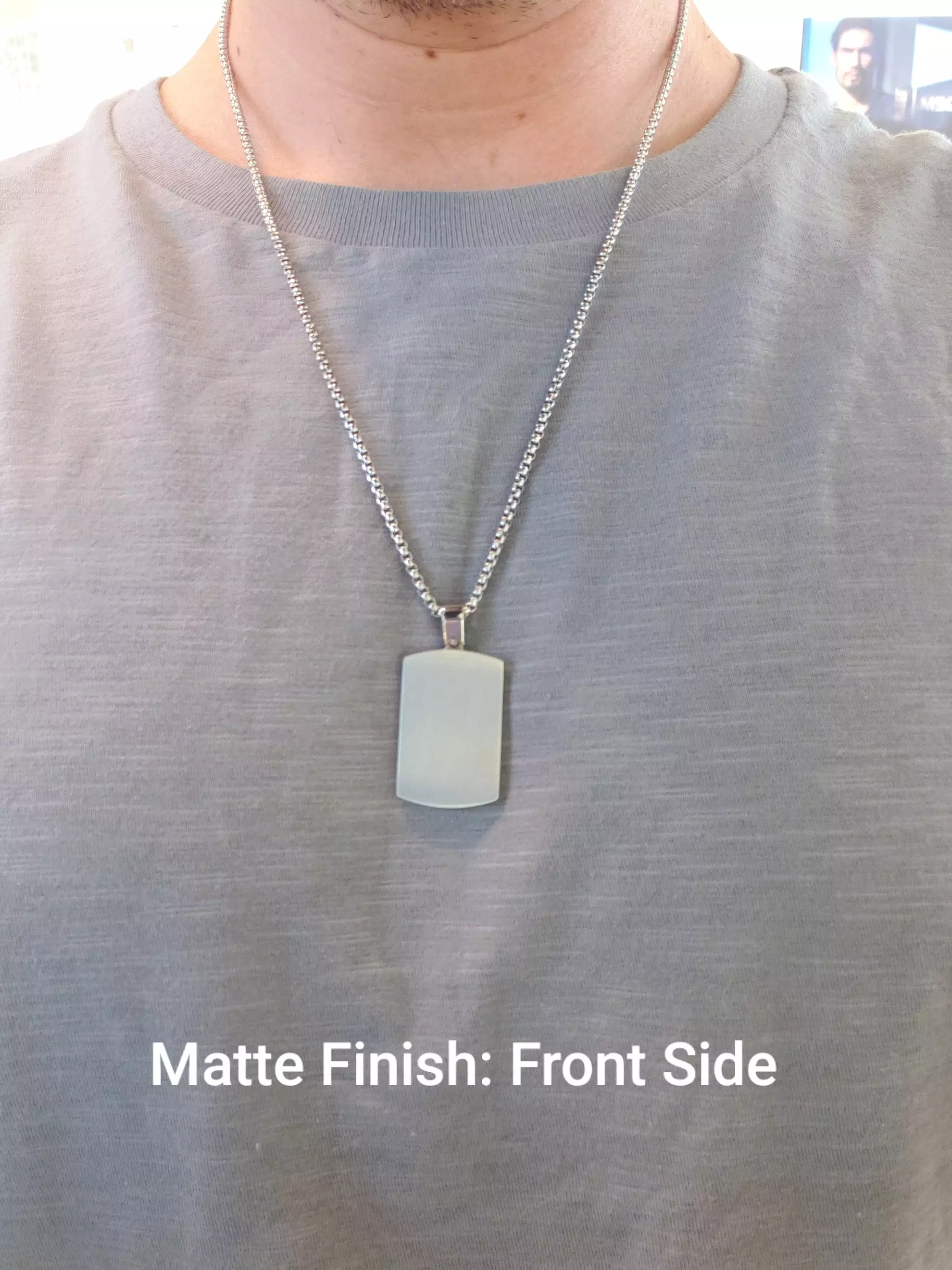 2 Tone Stainless Steel Dog Tag with 22