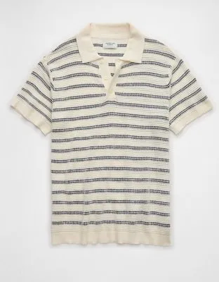 AE Striped Sweater Polo Shirt-