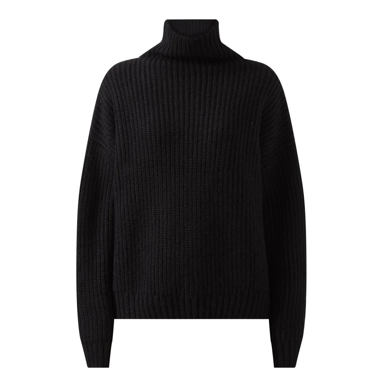 ANINE BING Sydney Oversized Turtleneck Sweater - Black