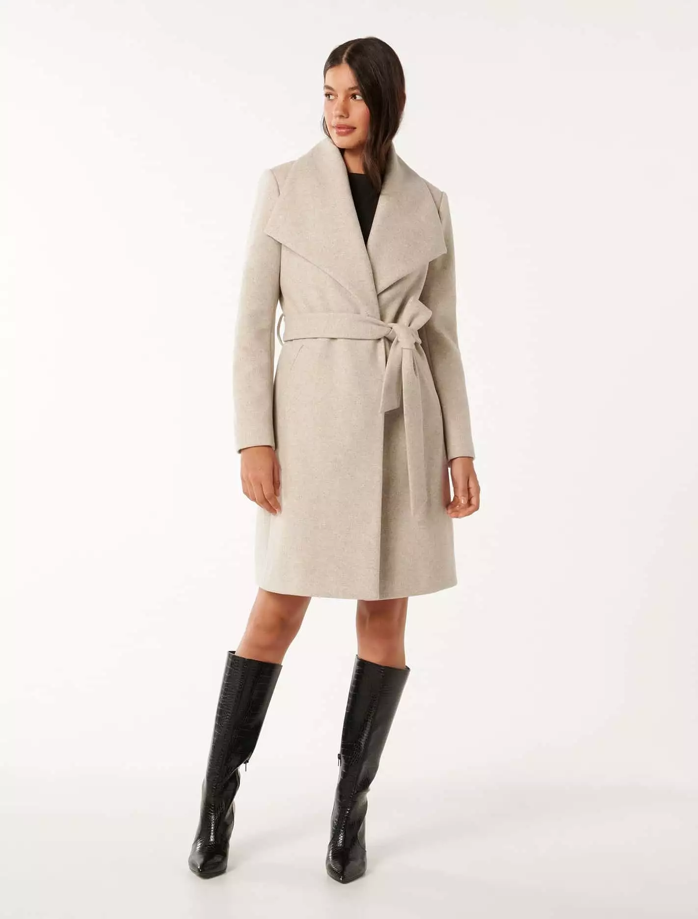 Annika Shawl Collar Wrap Coat