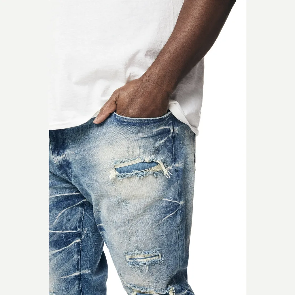 Big and Tall - Wave Effect Jeans - Clairmont Blue