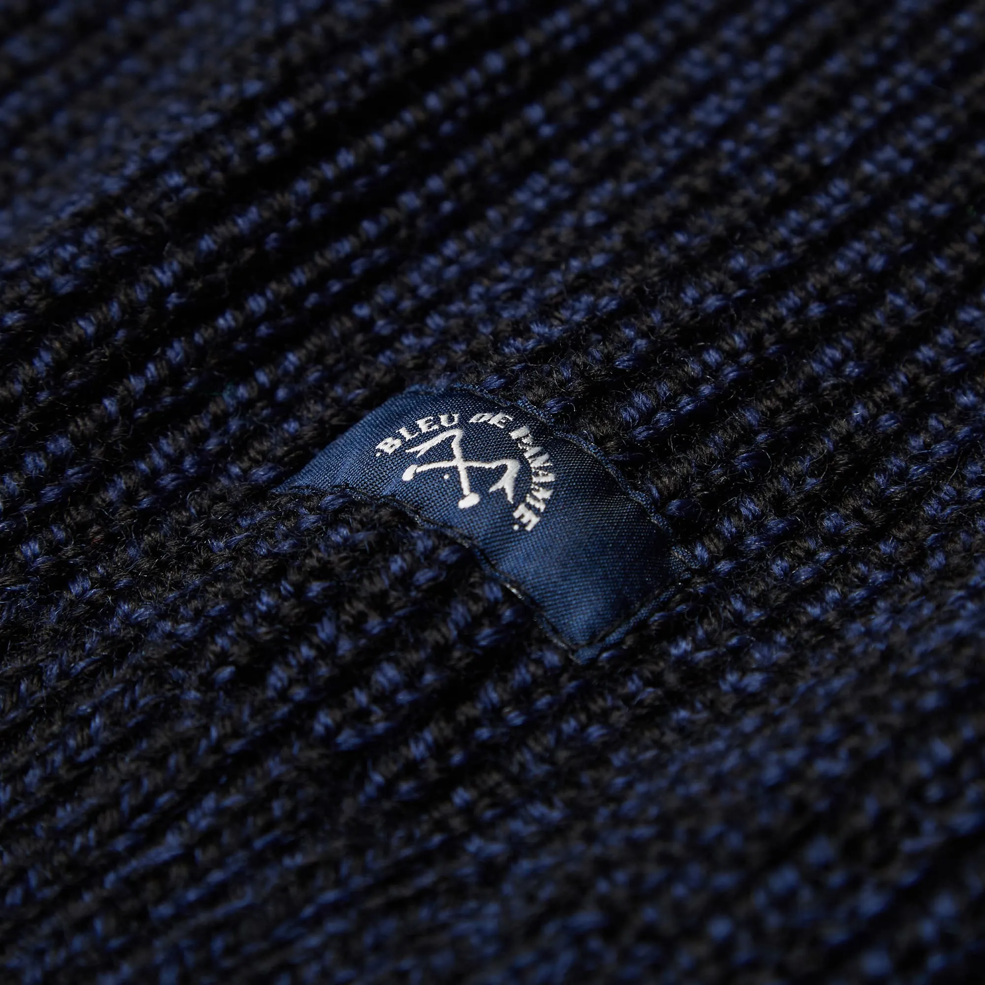 Bleu de Paname Shawl Collar KnitIndigo