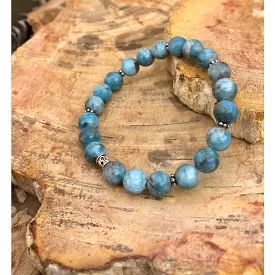 Blue Apatite Stretch Bracelet! Natural Gemstone Bracelet!