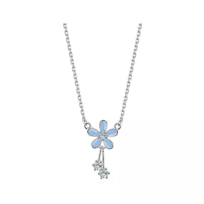 Blue Flower Necklace