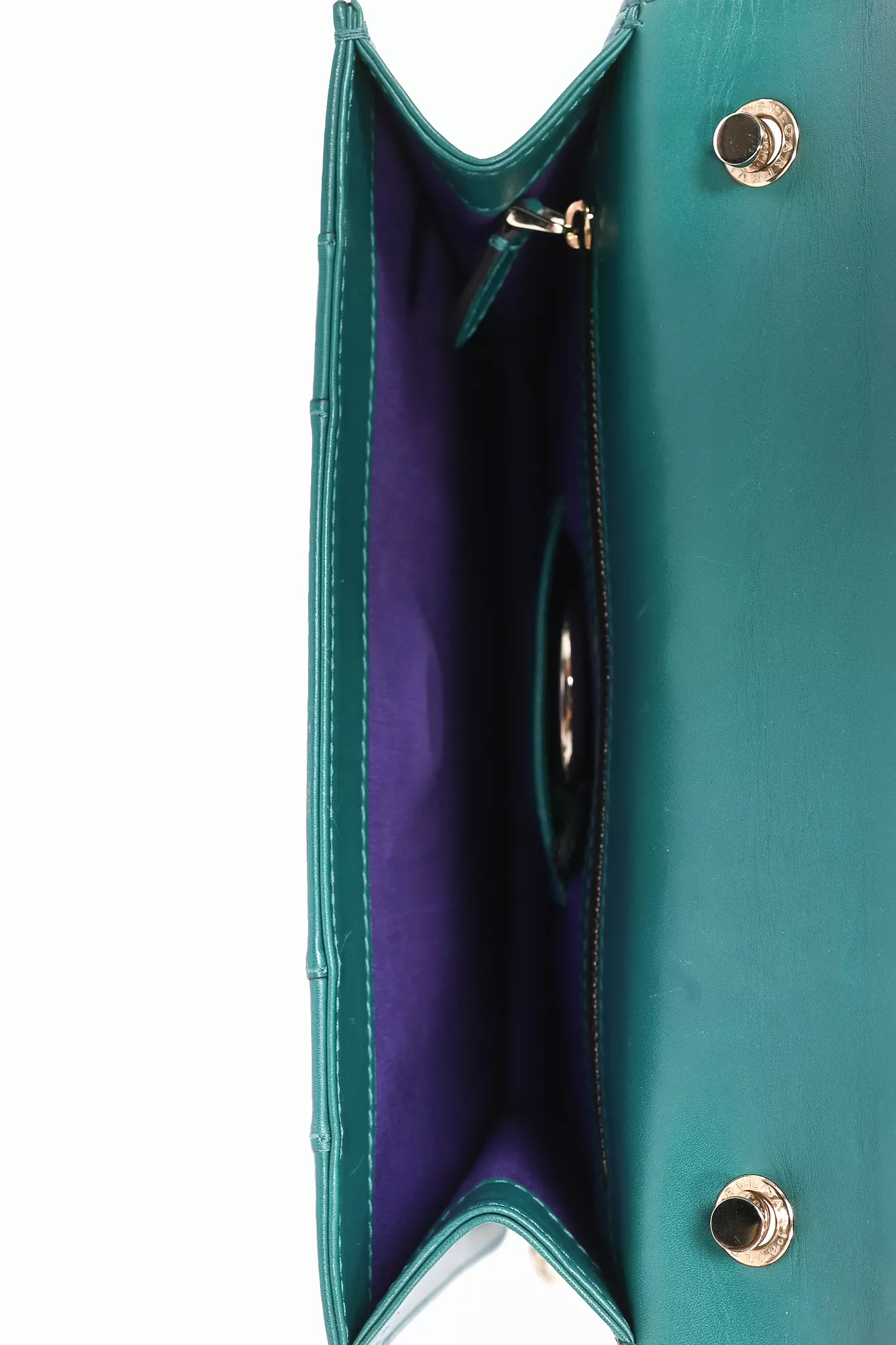 Bulgari Green Leather Medium Serpentine Forever Crossbody Bag