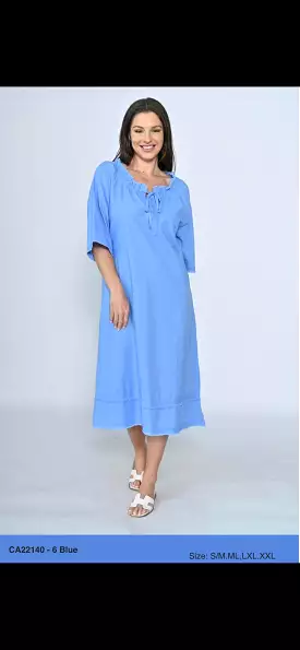 CALI N CO DRESS BLUE CA22140-6