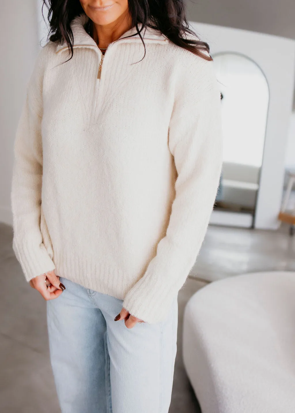 Cora Quarter Zip Sweater