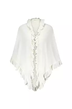 Cotton Cashmere Ruffle Shawl