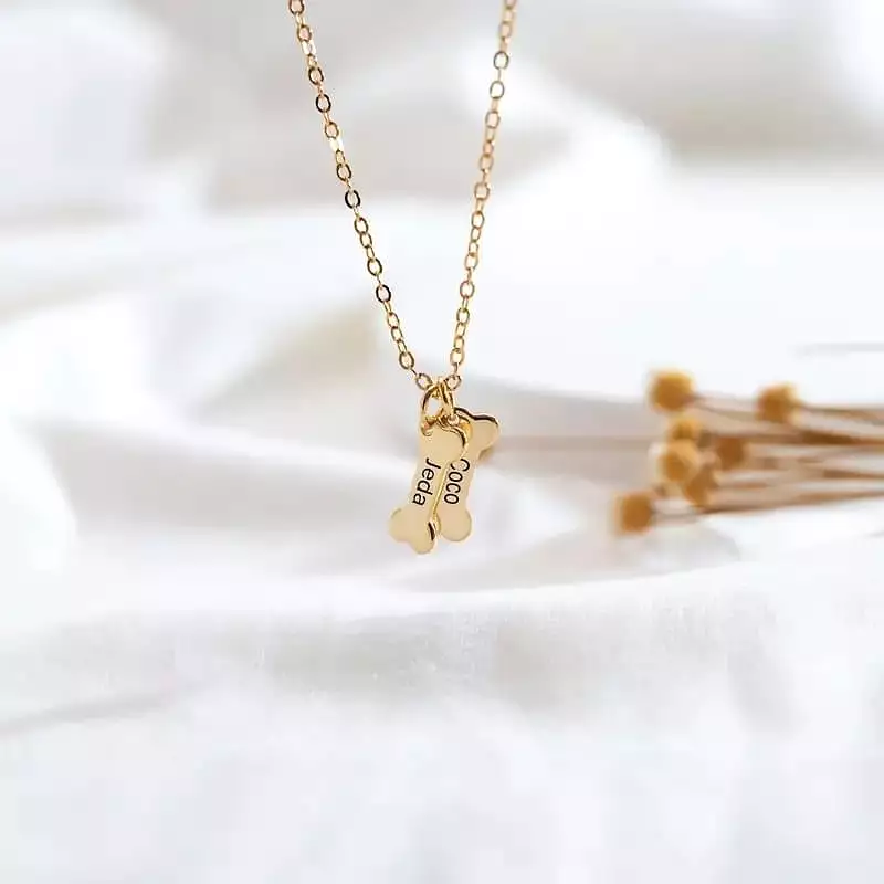 Custom Dog Bone Necklace Pre-Order