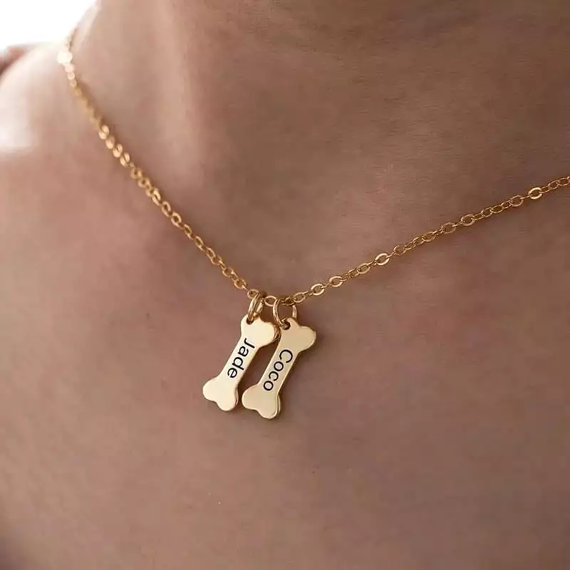 Custom Dog Bone Necklace Pre-Order