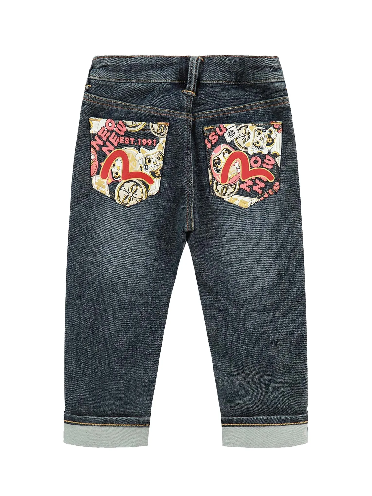 Daruma Buddies Print Pocket Jeans