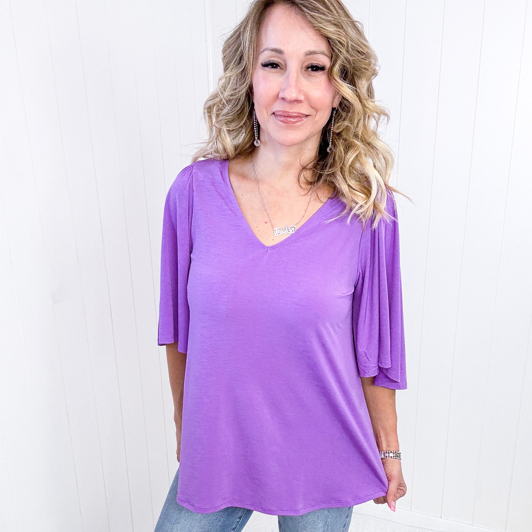 Dear Scarlett Cali Blouse in Lavender