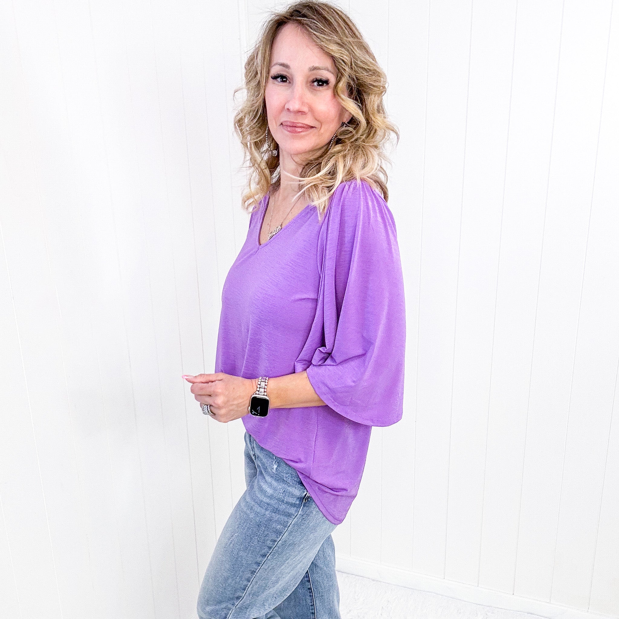 Dear Scarlett Cali Blouse in Lavender