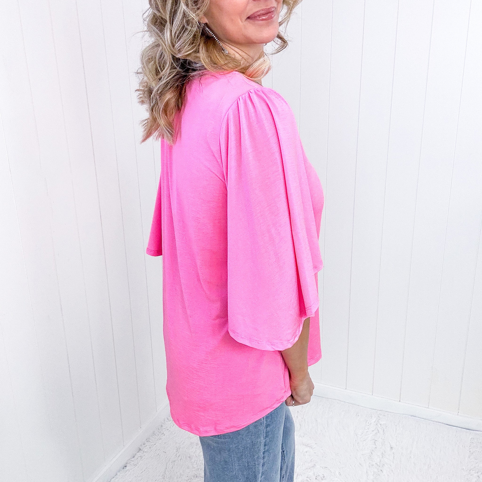 Dear Scarlett Cali Blouse in Neon Pink