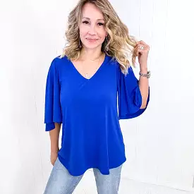 Dear Scarlett Cali Blouse in Royal Blue