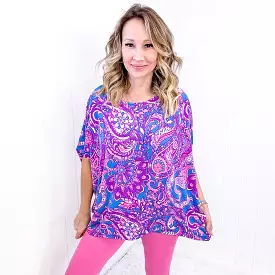 Dear Scarlett Essential Blouse in Purple Paisley