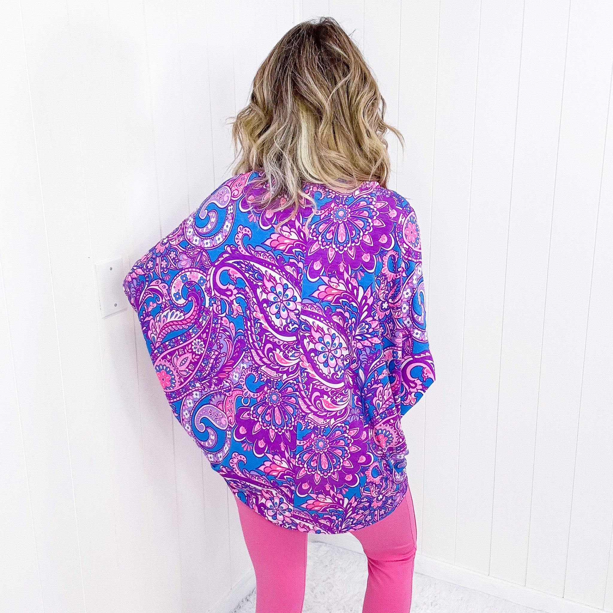 Dear Scarlett Essential Blouse in Purple Paisley