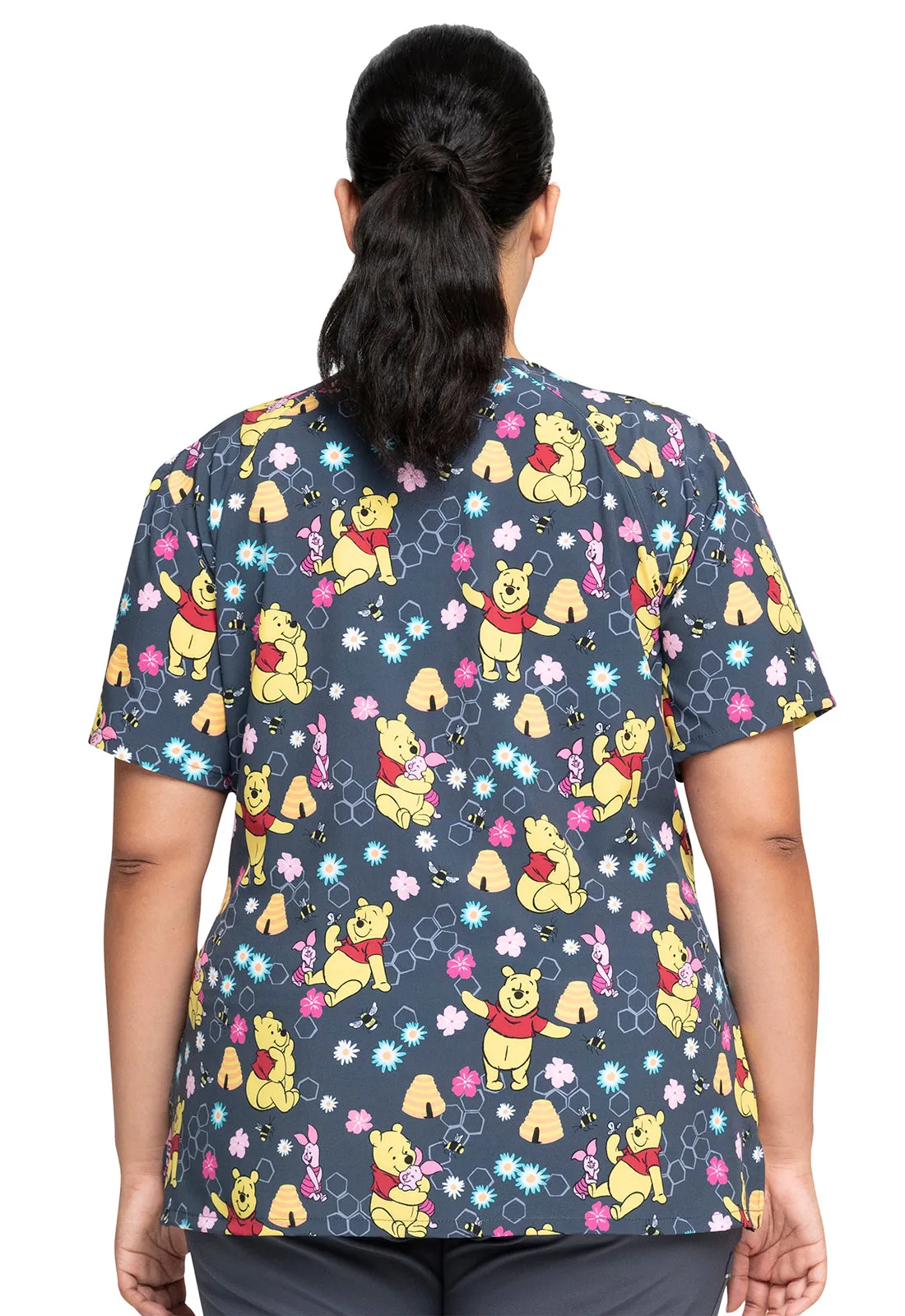 Disney's V-Neck Print Top in Bee's Knees