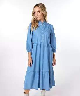 Esqualo Dress Long Denim - SP2316005