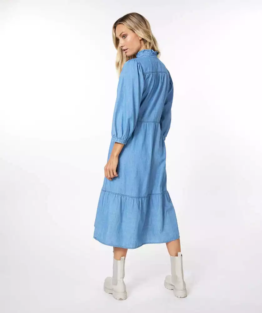 Esqualo Dress Long Denim - SP2316005