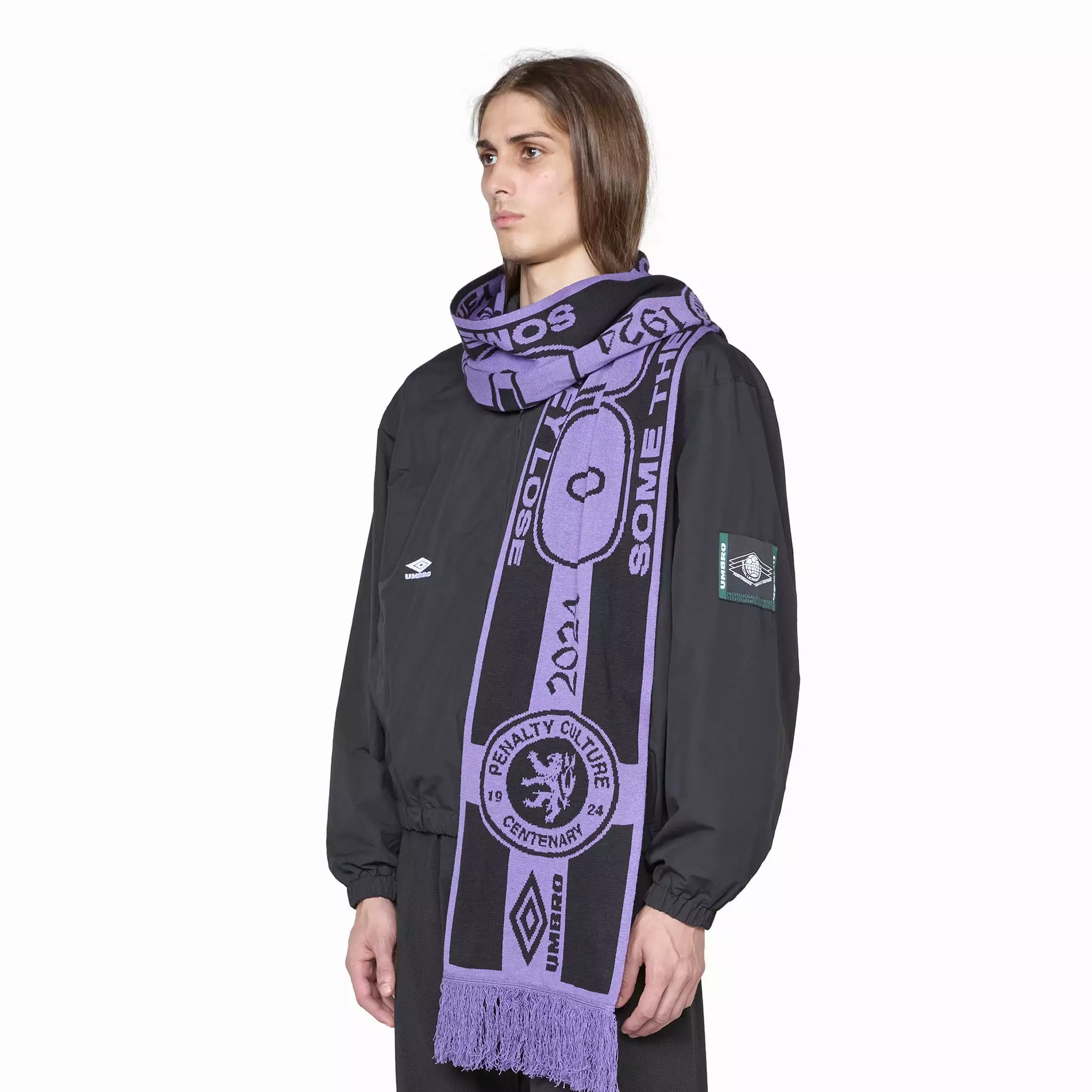 Eye Scarf England Black Purple