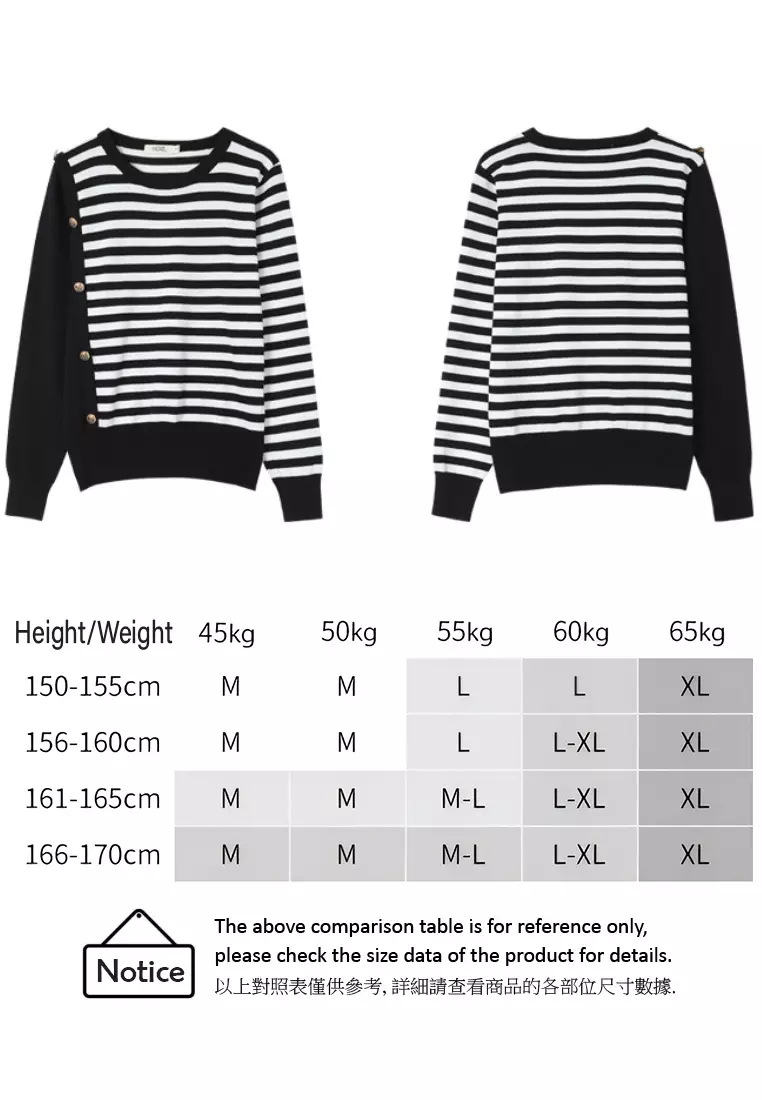 Fashion Striped Crew Neck Sweater