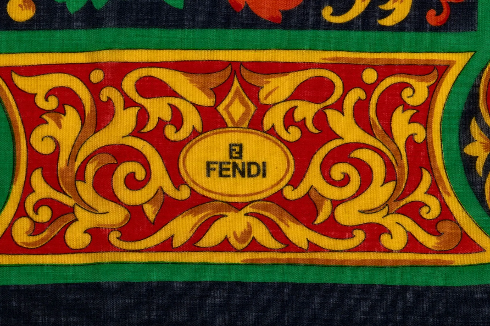 Fendi Vintage Paisley Wool Shawl