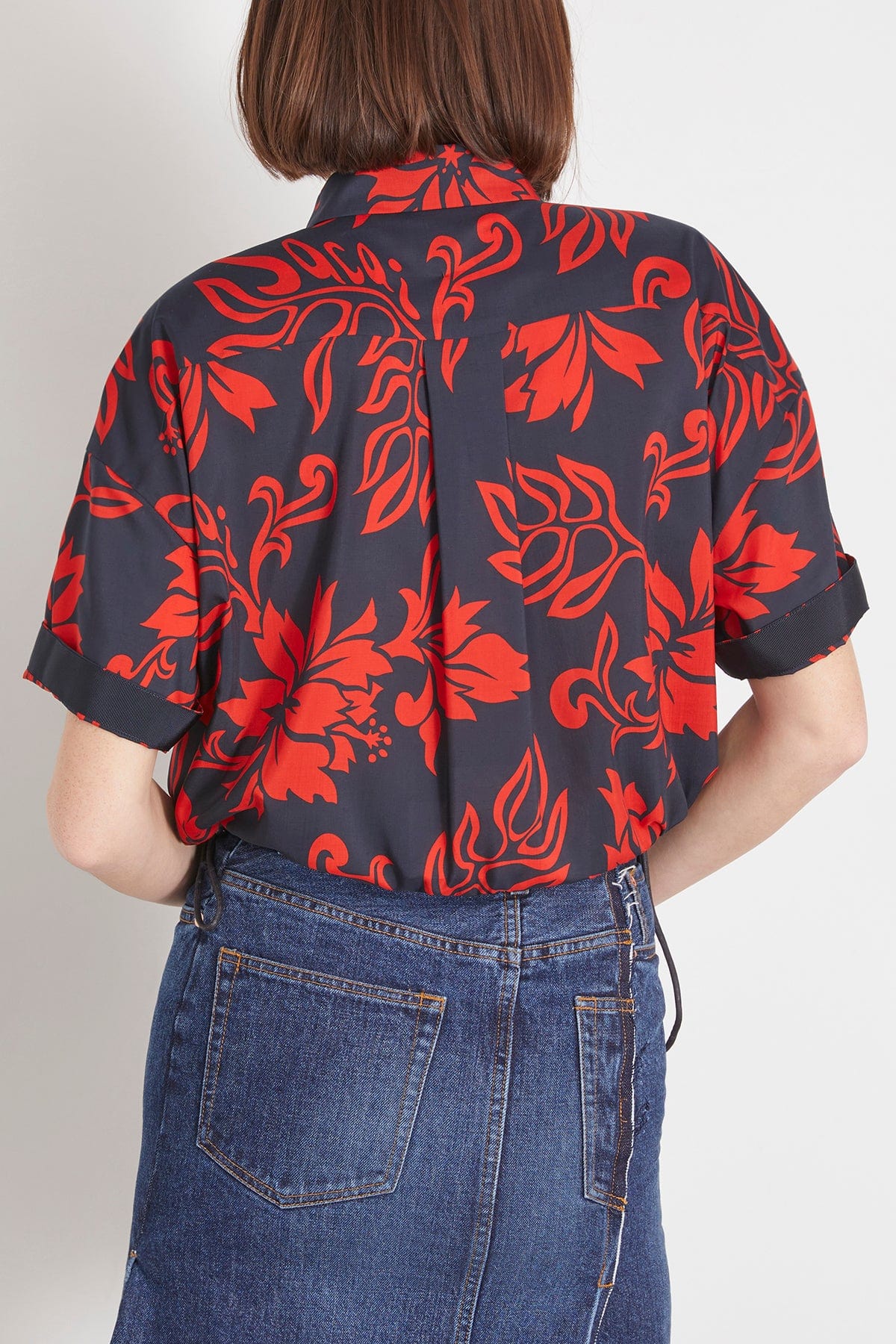 Floral Print Shirt in Red