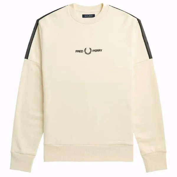 Fred Perry - Taped Crew Neck Sweater - Ecru