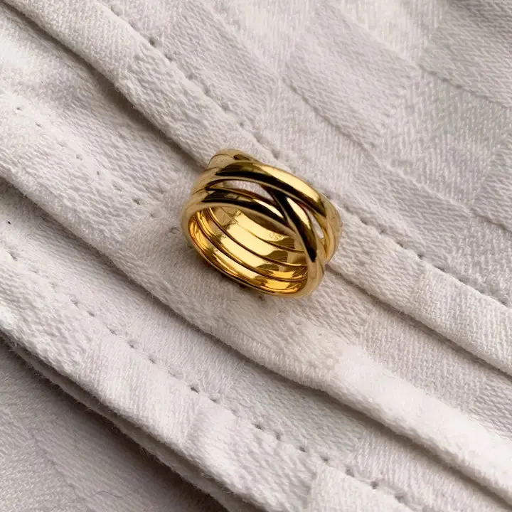 Frisson Gold Plated Ring (Multi Rings)