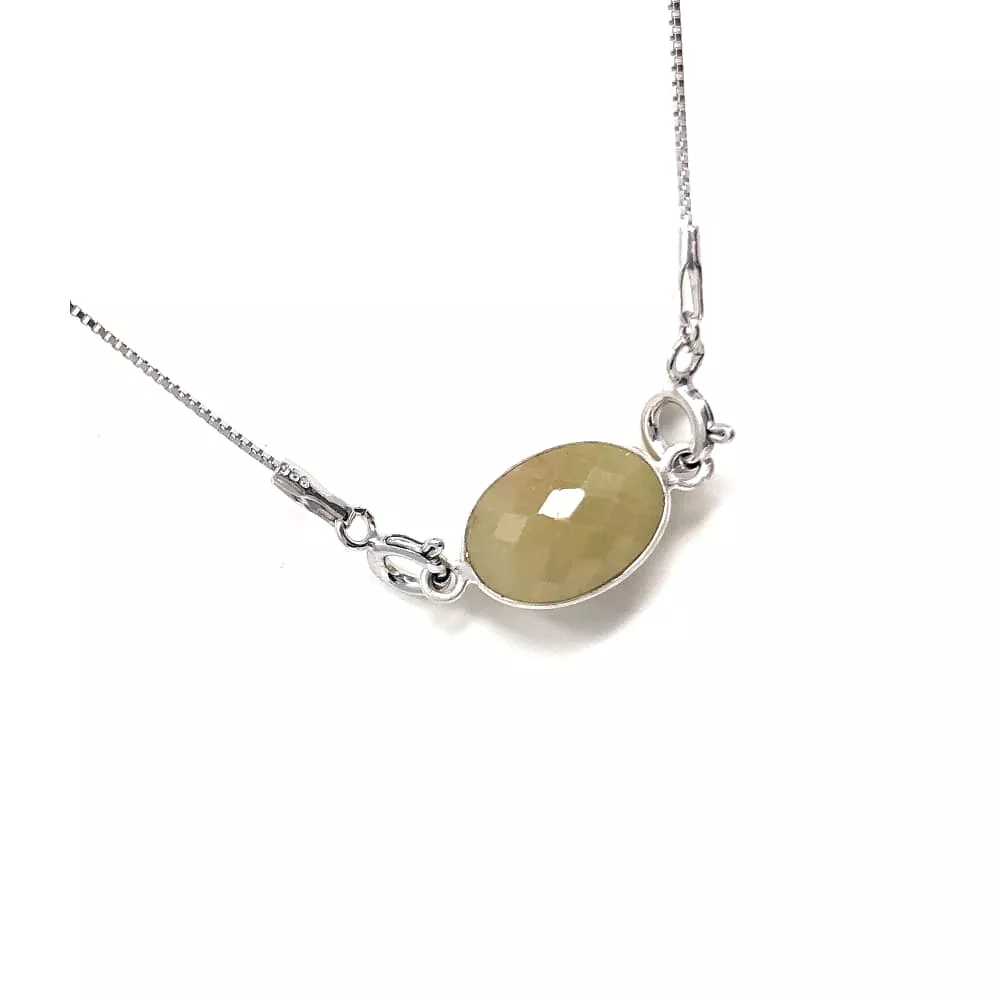 Gemstone Necklace, Layering Necklace, Minimalist Jewelry, Sterling