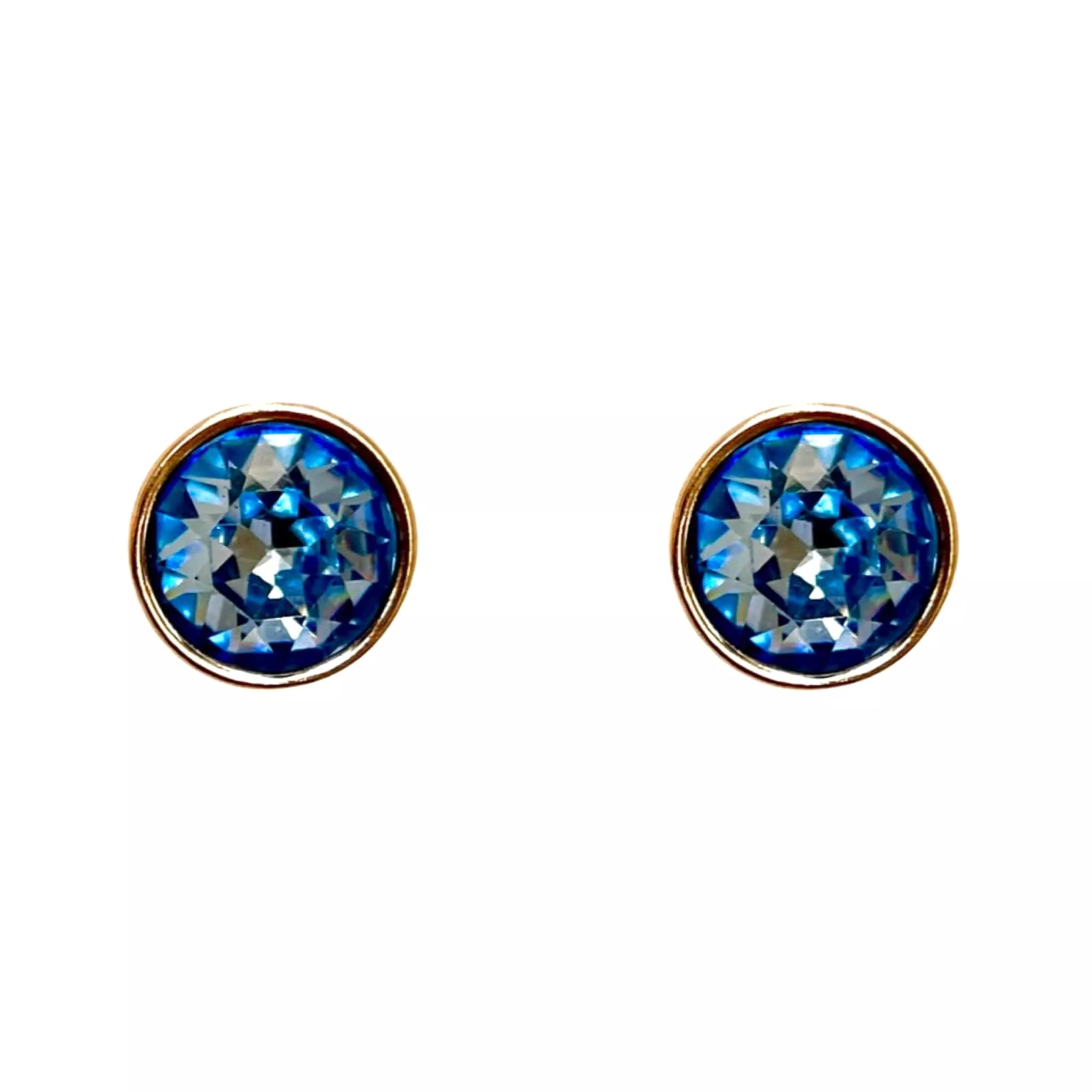 Gold Two-Tone Crystal Earrings