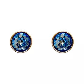 Gold Two-Tone Crystal Earrings