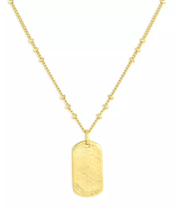 Gorjana Griffin Dog Tag Necklace - Gold