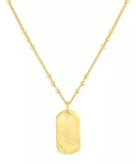 Gorjana Griffin Dog Tag Necklace - Gold