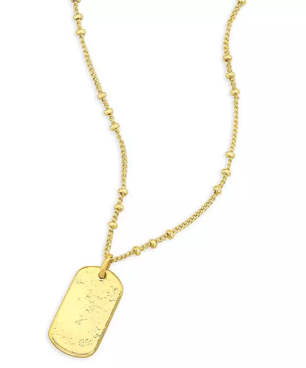 Gorjana Griffin Dog Tag Necklace - Gold