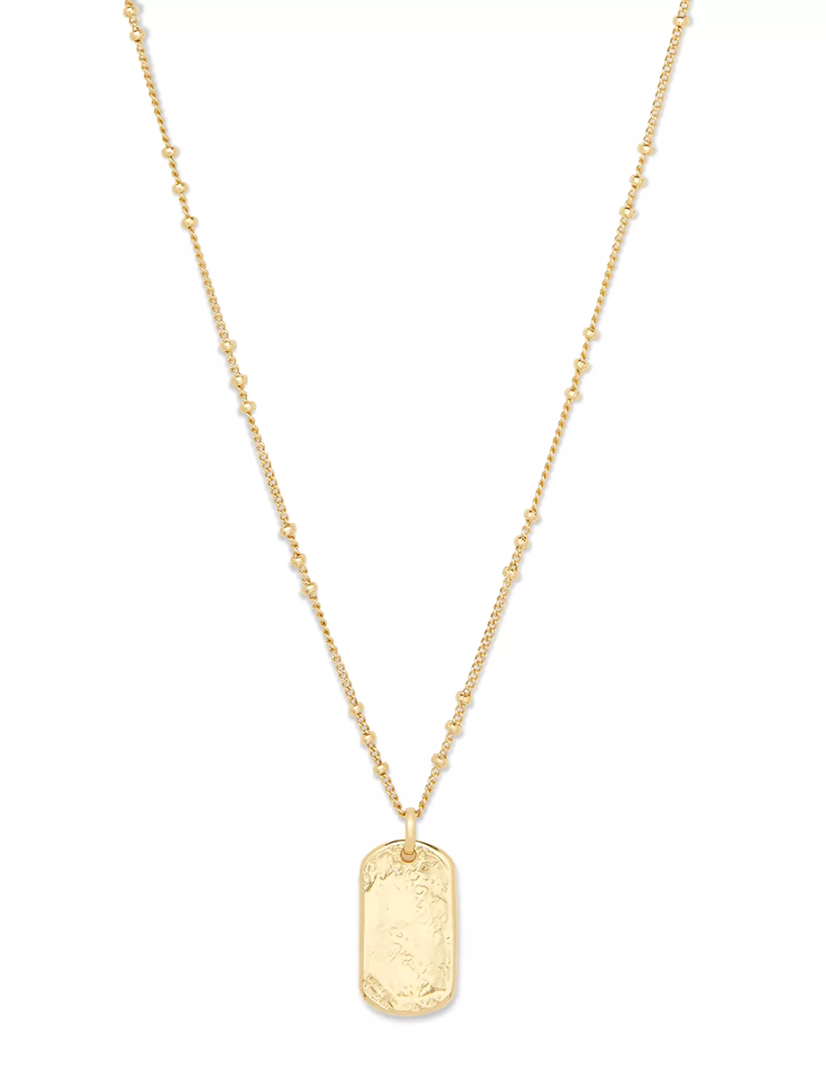 Gorjana Griffin Dog Tag Necklace, Gold