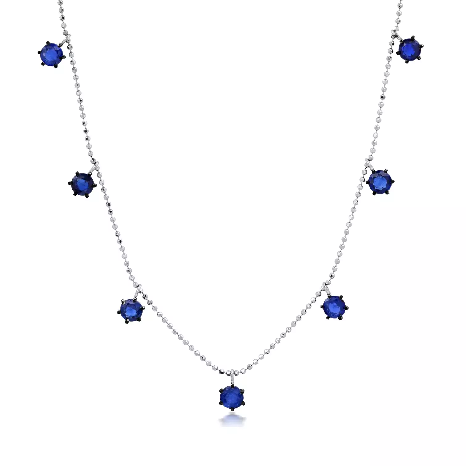 Graziela 2ct Blue Sapphire Floating Necklace