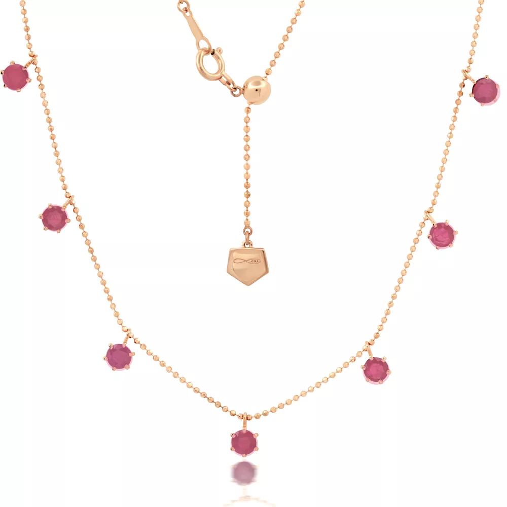 Graziela 2ct Pink Sapphire Floating Necklace