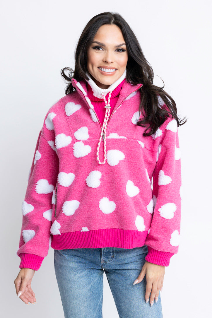 Heart Fleece Pullover