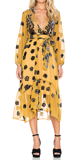 Heather Scarf Dress Mustard