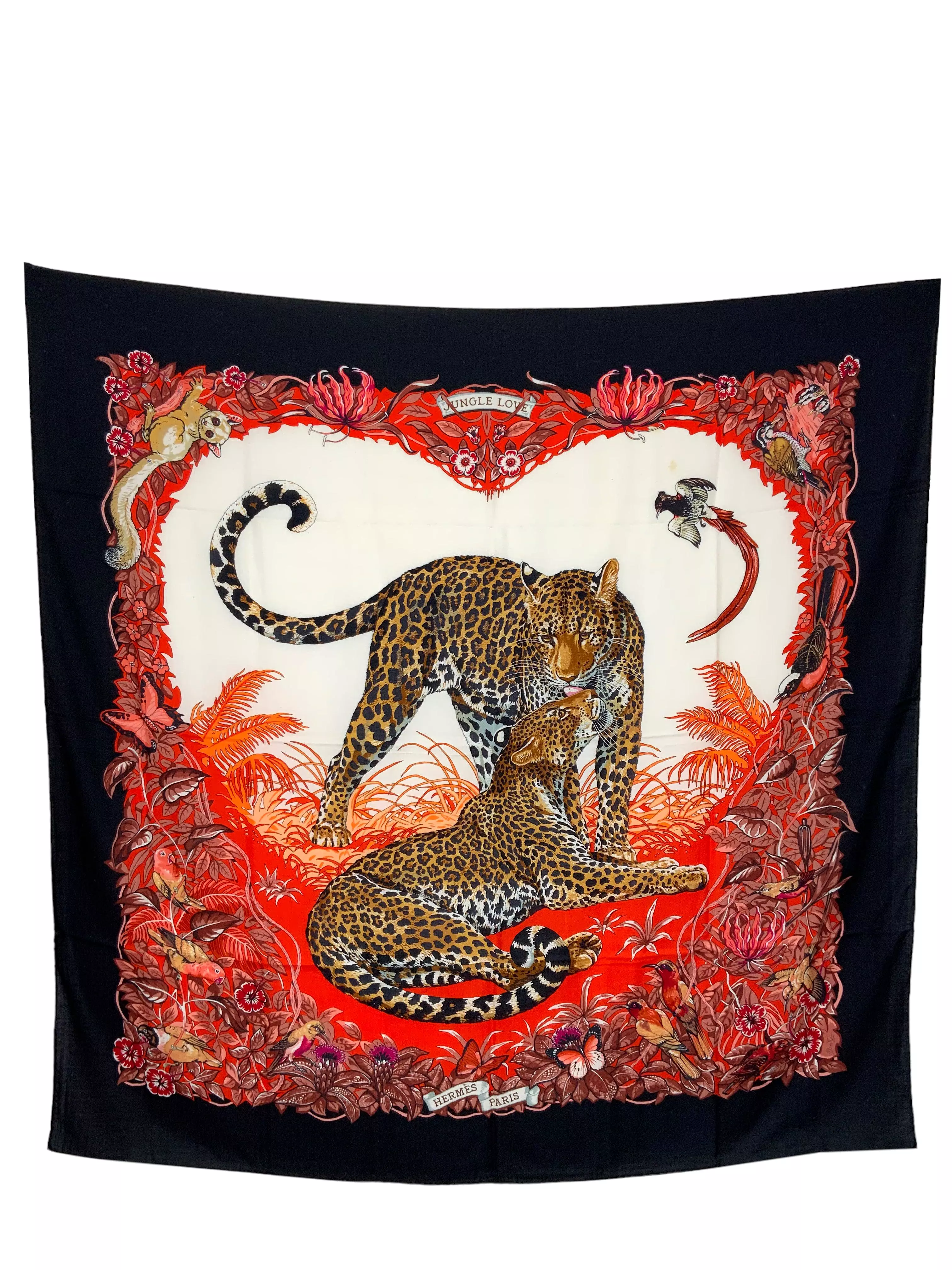 Hermes Jungle Love Cashmere Shawl Scarf 140