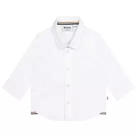 Hugo Boss Toddler Dress Long Sleeve Shirt_White J05983-10P