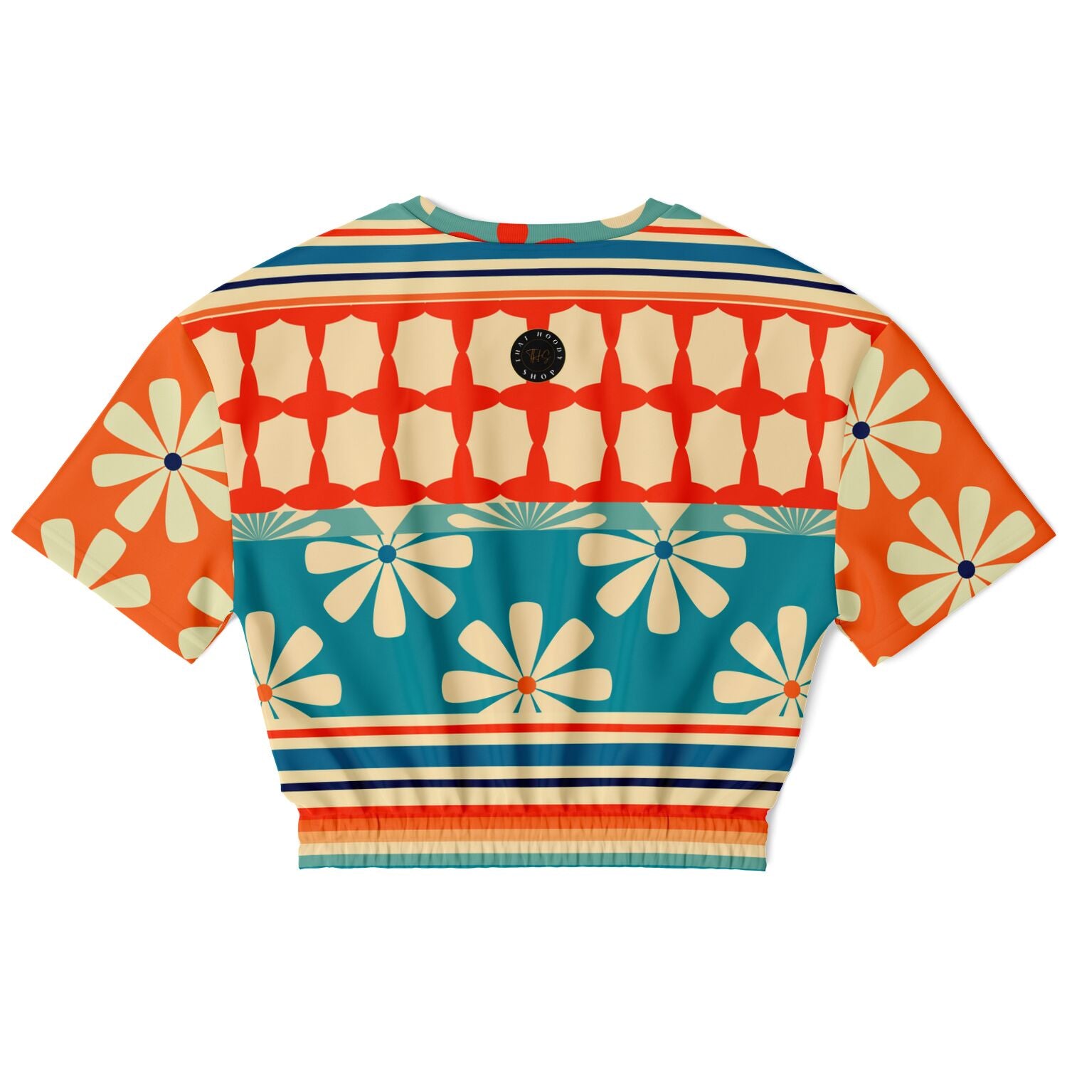 Ima Wallflower Short Sleeve Cropped Eco-Poly Sweater