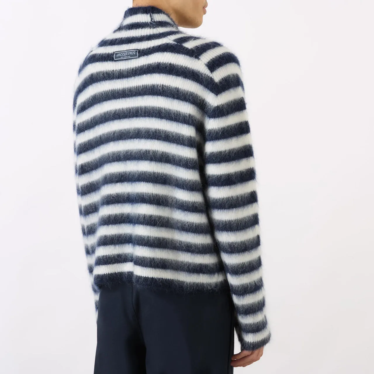 JACQUEMUS Marina Striped Sweater - Navy  White