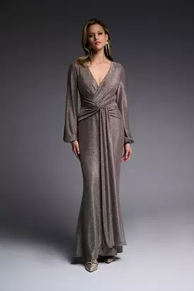 Joseph Ribkoff - Taupe Wrap Dress 223711